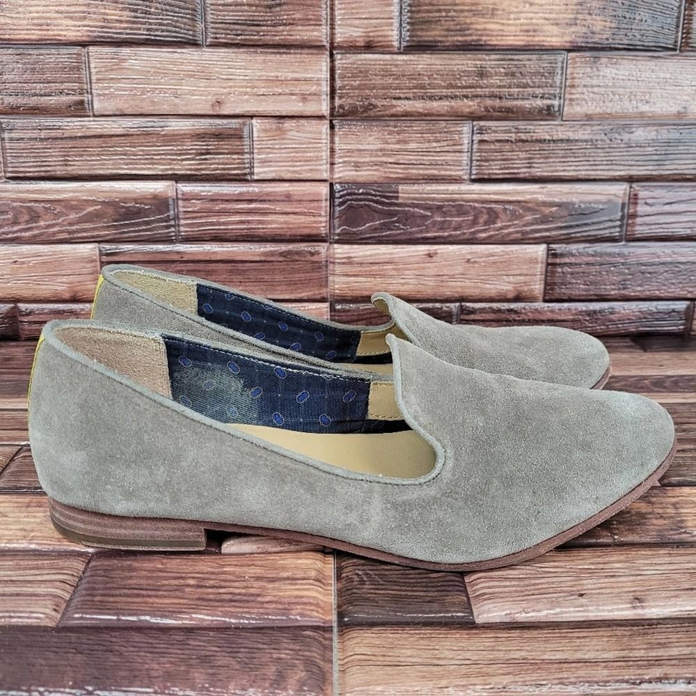 Sebago Hutton Handcrafted Suede Taupe Slip On B435211 Womens Size 8.5 Flats